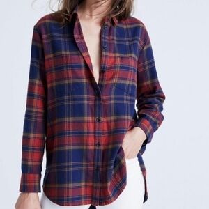 Madewell▪️Oversized Ex-Boyfriend Button Down Shirt in Lewis Plaid